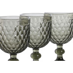 Set de Copas Home ESPRIT Gris Cristal 240 ml (6 Unidades)