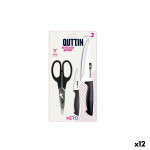 Set de Cuchillos Quttin Nero Negro 3 Piezas (12 Unidades)
