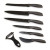 Set de Cuchillos Cecotec Titanium Negro 7 Piezas