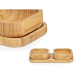 Set de Aperitivo Kinvara Marrón Bambú 23 x 4,5 x 11 cm 23 x 5,3 x 11 cm (12 Unidades)