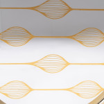 Bandeja de Aperitivos Dorado PVC Cristal 42 x 42 x 4,2 cm (2 Unidades)