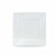 Set de platos reutilizables Algon Blanco Plástico 23 x 23 x 2 cm (24 Unidades)