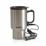 Taza Termo con Tapa Basic Home Plateado 400 ml 0,4 l Eléctrica (12 Unidades)