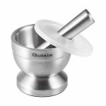 Mortero de cocina Quttin Acero Inoxidable Acero 9,8 x 8,2 cm Antideslizante (6 Unidades)
