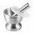 Mortero de cocina Quttin Acero Inoxidable Acero 9,8 x 8,2 cm Antideslizante (6 Unidades)