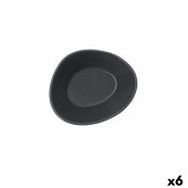 Set de Aperitivo Bidasoa Cosmos Gris Cerámica 12 cm (6 Unidades)
