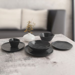 Set de Aperitivo Bidasoa Cosmos Gris Cerámica 12 cm (6 Unidades)