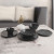 Set de Aperitivo Bidasoa Cosmos Gris Cerámica 12 cm (6 Unidades)