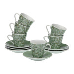 Juego de Café Versa Porcelana Flores 6 Unidades