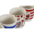 Taza Mug Home ESPRIT Azul Rojo Porcelana Boho 380 ml (4 Unidades)