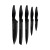 Cubertería Smile SNS-4 Negro Gris Madera Acero Inoxidable 5 Piezas