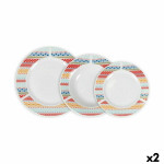 Set de Vajilla La Mediterránea Palma Redonda 18 Piezas (2 Unidades)
