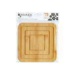 Salvamantel Kinvara 896 Natural Bambú Cuadrado 19 x 1 x 19 cm (24 Unidades)
