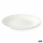 Plato Llano Vivalto Blanco Vidrio opalino 24 x 2 x 24 cm (24 Unidades)