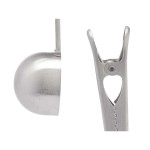Cacito medidor Kinvara W4034 Acero Inoxidable 17,5 x 17,5 x 2,5 cm Pinza (24 Unidades)