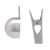 Cacito medidor Kinvara W4034 Acero Inoxidable 17,5 x 17,5 x 2,5 cm Pinza (24 Unidades)