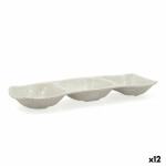 Bandeja de Aperitivos Bidasoa Ikonic Gris Plástico Melamina 28,6 x 10,9 x 3,1 cm (12 Unidades) (Pack 12x)
