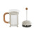 Cafetera de Émbolo Home ESPRIT Blanco Natural Acero Inoxidable 800 ml 15 x 10 x 22 cm