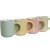 Juego de Tazas de Café Home ESPRIT Amarillo Azul Verde Rosa Porcelana 90 ml 4 Piezas