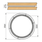 Mecanismo Giratorio Para Muebles. Carga Maxima 300Kg. Acabado Negro. Modelo Geos. Diametro 320
