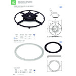 Mecanismo Giratorio Para Muebles. Carga Maxima 300Kg. Acabado Negro. Modelo Geos. Diametro 320