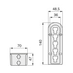 Soporte Regulable Larguero Cama Muga Zincado
