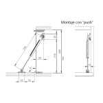 Compact Pistón Descendente Para Puerta De Madera. Con Soportes. Largo 244 M
