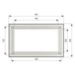 Marco Mueble Microondas 600X400 Blanco