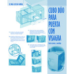 Cubo Basura Ecológico Manzana 2X16L. Gris  Incluye Set De Mecanizacion A La Puerta