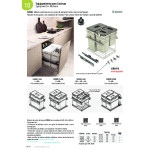 Modulo Cubo Basura Extraible Kombi M300 1X33Lts.