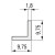 Perfil Aluminio Eton Para Cantos 3M Natural  Forma Angular 9,75X9,75. Venta Por Barras. (10 uds.)