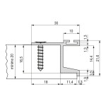 Perfil Tirador Aluminio Calas 30B 2,60 Plata Mate (6 uds.)