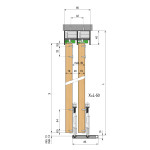 Jgo.2Carros Roncade Zincado P/Pta.corredera (2 Carros + 1 Freno + 1 Prisionero)