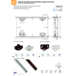 Guia Puerta Corredera Rumor 3M Plastico Gris (4 uds.)