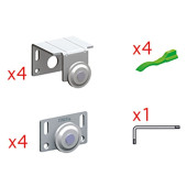 Kit Herrajes Supra 2Ptas Ext + Int Espesor 16 Espesor Puerta Max.16Mm. Sgm 30 Ext/Int