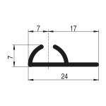 Guia Aluminio Superior, Inferior Micra Simple 3M.  Guia Simple Canal.