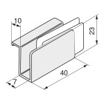 Tirador Cristal Para Imán Metalico Latonada Con Fieltro