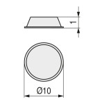 Lagrima Adhesiva Goma Eva 10X1 Transparente (Forma Cilindrica) (2000 uds.)