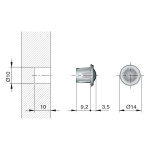 Paragolpe Bi-Material Tendo Ag.10 Transparente - (100 uds.)