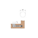 Tapon Adhesivo Beige 20Mm. (600 uds.)