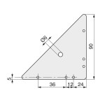 Escuadra Colgador Cartabon 90X90 Galvanizado