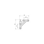 Colgador Escuadra Con Tornillo Izquierdo Galvanizado
