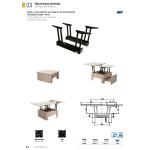 Mecanismo Elevable Mesa Nadia 90X90 Negro 1Mec.dcha+1Mec.izda+2Muelles+2Bulon Largos