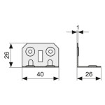 Escuadra Angulo Celie 40X26X26 Zincado (100 uds.)