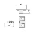 Tornillo Ensamble Oslo 3Pzas. Bicromatado 1242