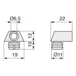 Ensamble Escuadra Montaje Directo Nylon Marron Trapez (100 uds.)