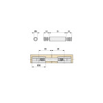 Tirante Doble D8X55 Zincado P/Excent. Ø35  P/Distancias Entre Taladros 35+35