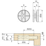 Enganche Excentrico Zmk Ø35 Calibro 270º 2E