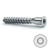Tornillo Autorroscante Rosca Madera, Allen Zincado 7-50 Cabeza Plana Con Punta (100 uds.)