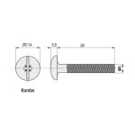Tornillo Cabeza Bombata Komby Niquelado 6-25 (100 uds.)